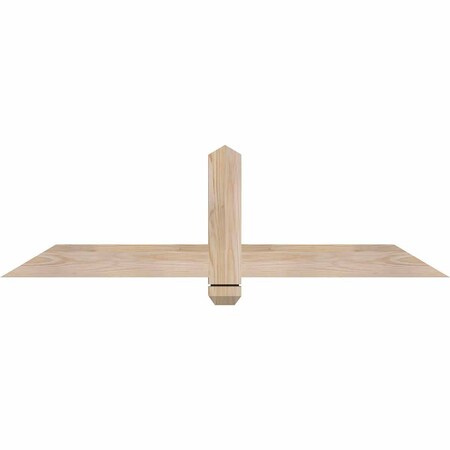 Ekena Millwork Eugene Smooth Timber Gable Bracket, Douglas Fir, 48"W x 14"H x 1 1/2"D x 3 1/2"F, 7/12 Pitch GBW048X14X0204EUG00SDF
